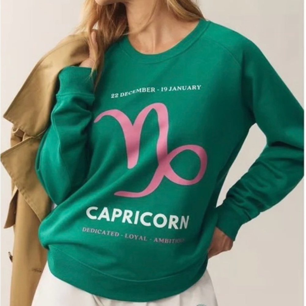 Anthropologie Oversized The Zodiac Sweatshirt by Catherine O'Sullivan Size XS